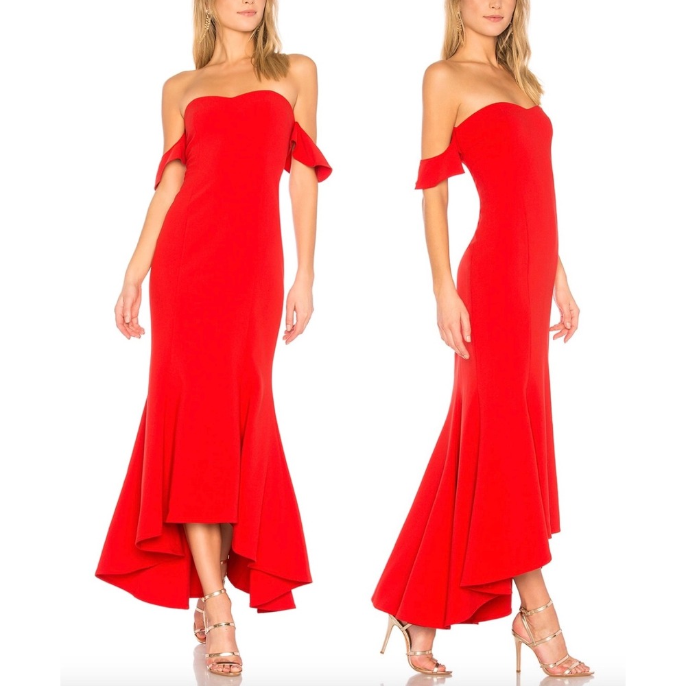 LIKELY Sunset Gown in Scarlet
